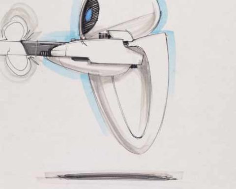 “Eve” Jason Deamer WALL•E, 2008, inchiostro e pennarello.