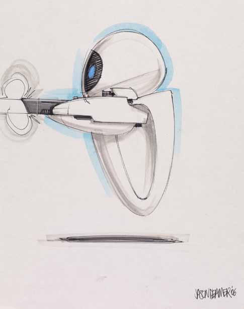 “Eve” Jason Deamer WALL•E, 2008, inchiostro e pennarello.