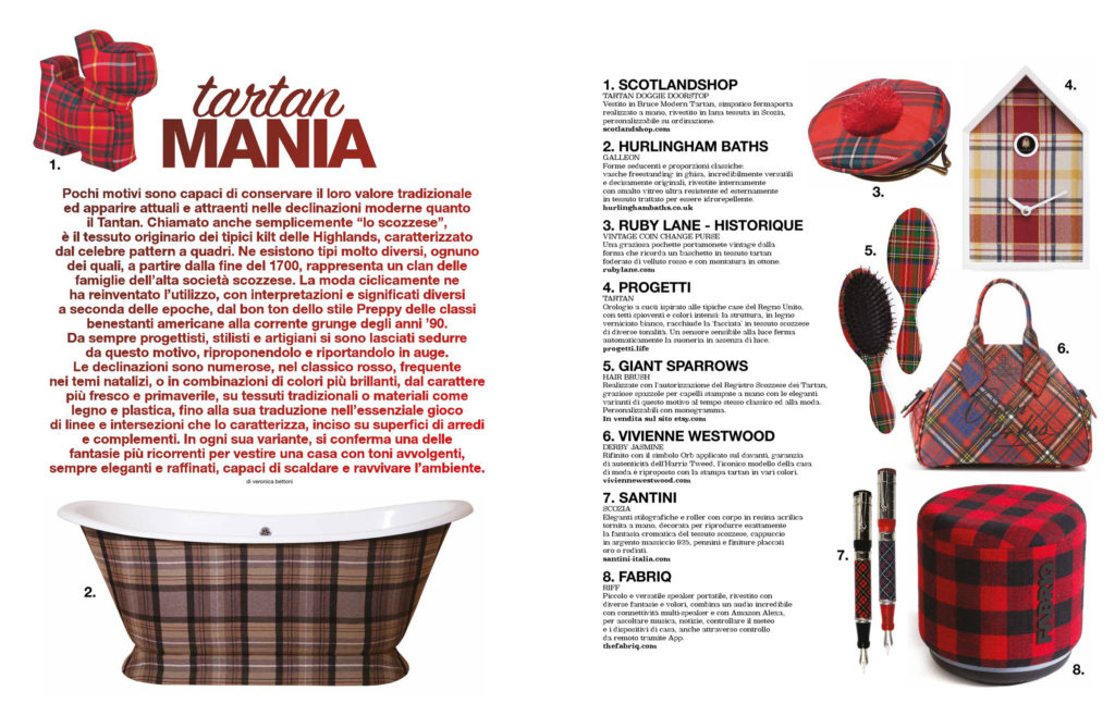 TARTAN MANIA DENTROCASA GENNAIO 2019