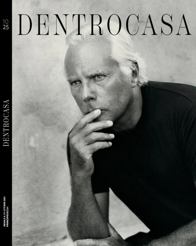 L’EREDITÀ DI RE GIORGIO

Come non dedicare la cover di questo mese proprio a “Re Giorgio”, la cui “eredità” va oltre la moda, nel segno di proporzione, misura ed eleganza. Una visione “totale” la sua, da trasferire anche nella dimensione abitativa, sempre in perfetto equilibrio fra ricerca e tradizione. Una questione di identità estetica. Racconti visivi capaci di emozionare e accendere l’immaginazione combinando materiali e intuizioni creative, sulle orme dei grandi maestri dello stile.

Scopri il numero di Ottobre in edicola e online 🍄‍🟫🍁
——————————
LUXURY STAY EDITION

How could we not dedicate this month’s cover to ‘King Giorgio’, whose legacy extends far beyond fashion, embodying proportion, restraint, and elegance? His is a total vision, one that naturally translates into the world of interiors, always perfectly balanced between innovation and tradition. An issue of aesthetic identity. Visual stories capable of stirring emotion and sparking imagination, blending materials with creative insight, in the footsteps of the great masters of style.

Discover the October issue at newsstands and online 🍄‍🟫🍁

📸 Courtesy @giorgioarmani
.
.
.
#DENTROCASA #interiormagazine #designmagazine #artmagazine #yachtdesign #rivistainteriordesign #interiordesignissues #interiorrenovation #interior_and_living #interiorphotos #interiorproject #designhome #homeinterior #coverstory #interiordesignmagazine